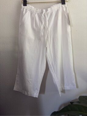 Gloria Vanderbilt White Drawstring Casual Chino Pants